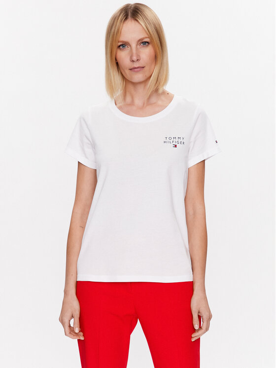 Tommy Hilfiger Tommy Hilfiger Tričko UW0UW04525 Biela Relaxed Fit
