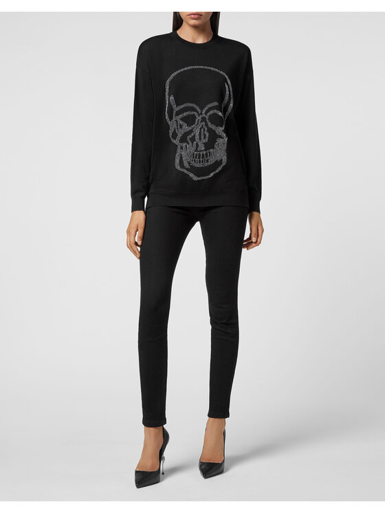 PHILIPP PLEIN PHILIPP PLEIN Sweter 769 Czarny Regular Fit