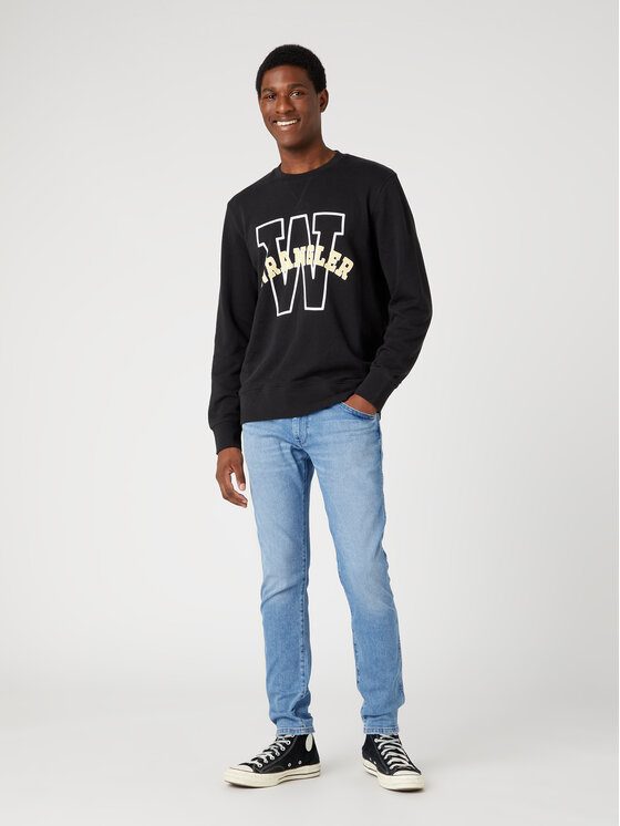 Wrangler Wrangler Bluza Graphic Crew W6G8I3XV6 112331913 Czarny Regular Fit