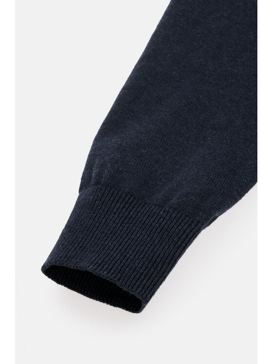 Lancerto Lancerto Sweter Harrison SW073123000007 Granatowy Slim Fit