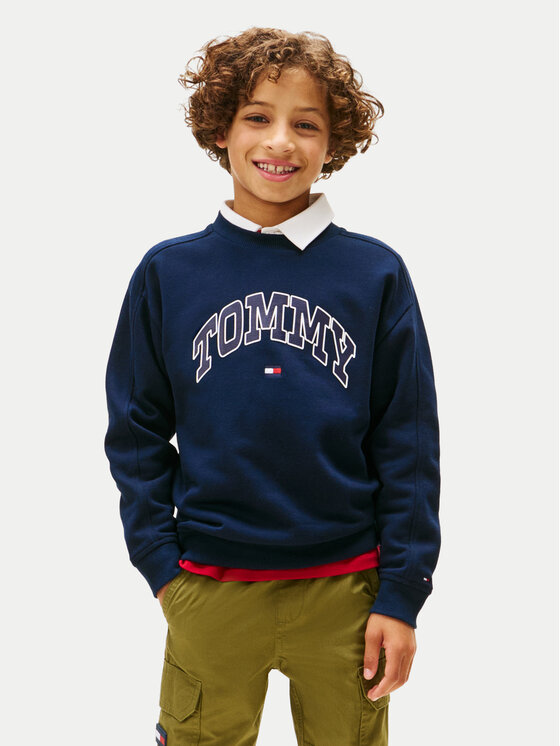 Tommy Hilfiger Bluză Varsity KB0KB09899 Bleumarin Regular Fit