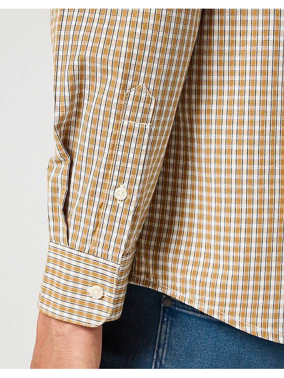 Wrangler Wrangler Koszula 1 PKT SHIRT Żółty Regular Fit