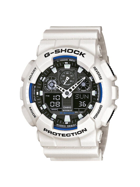 G-Shock Męski Zegarek G-Shock, Biały, GA-100B-7AER
