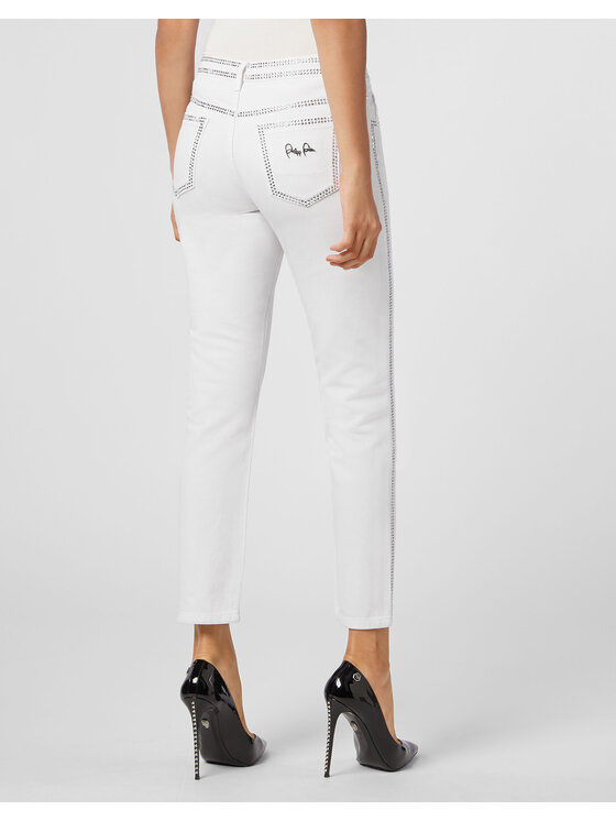PHILIPP PLEIN PHILIPP PLEIN Jeansy 22045 Bílá