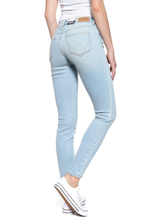 Wrangler Wrangler Jeansy SKINNY Niebieski Skinny Fit