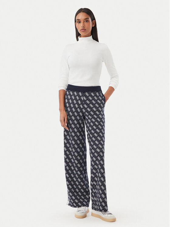 Guess Guess Spodnie dzianinowe V6BB01 Z1483 Granatowy Regular Fit