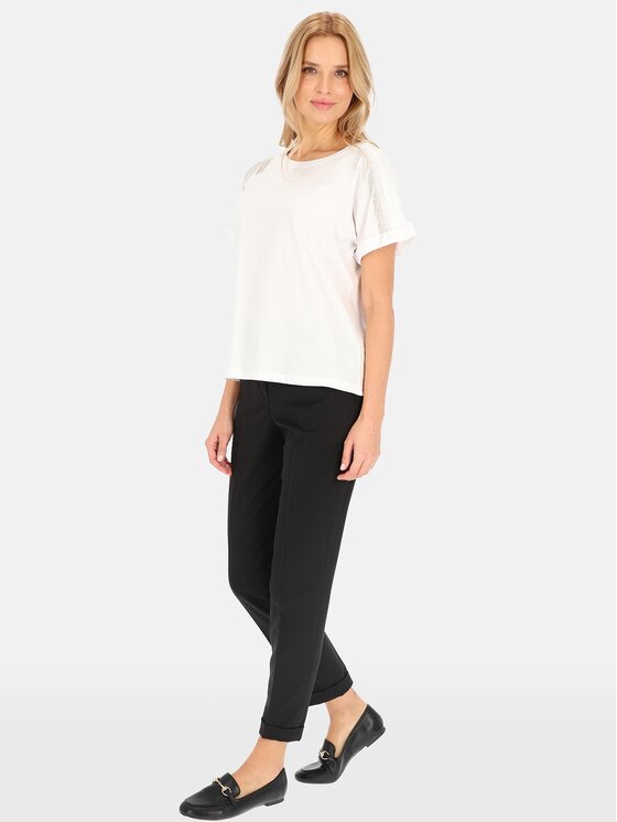 Perso Perso T-Shirt TCE240011F Biały Regular Fit
