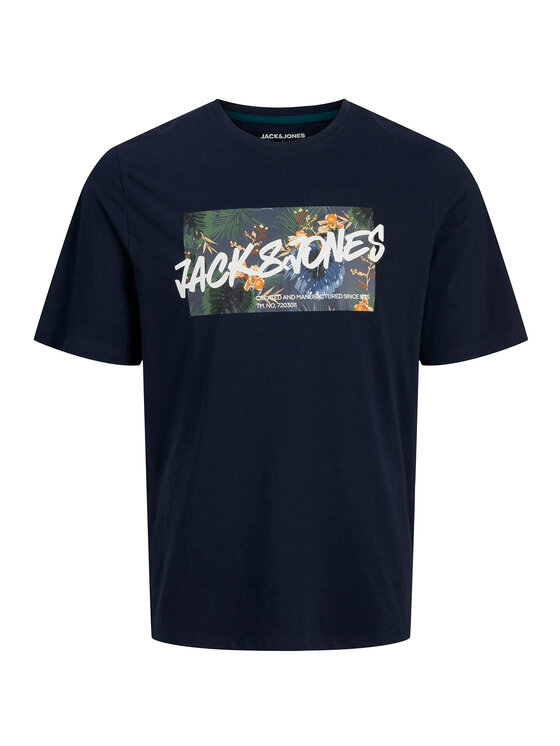 Jack&Jones Jack&Jones Marškinėliai Hawaii 12269324 Tamsiai mėlyna Standard Fit