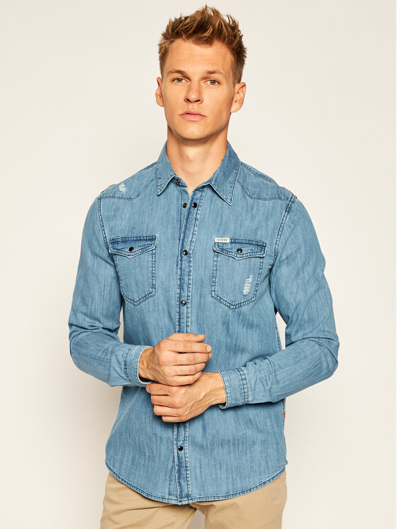Guess Guess Ing Truckee M0YH02 D14LM Kék Regular Fit