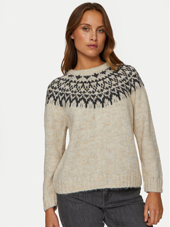 Vila Vila Sweater Ejla 14098853 Bézs Regular Fit