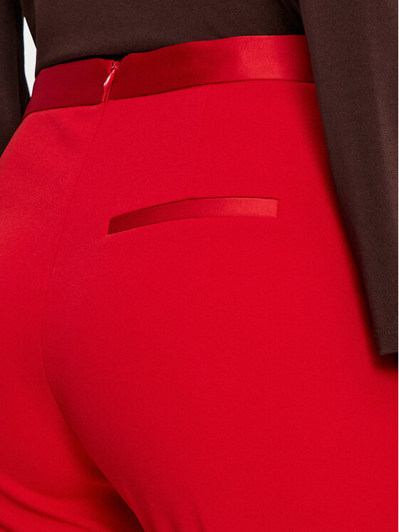 Imperial Imperial Текстилни панталони P3E9IAW Червен Flare Fit
