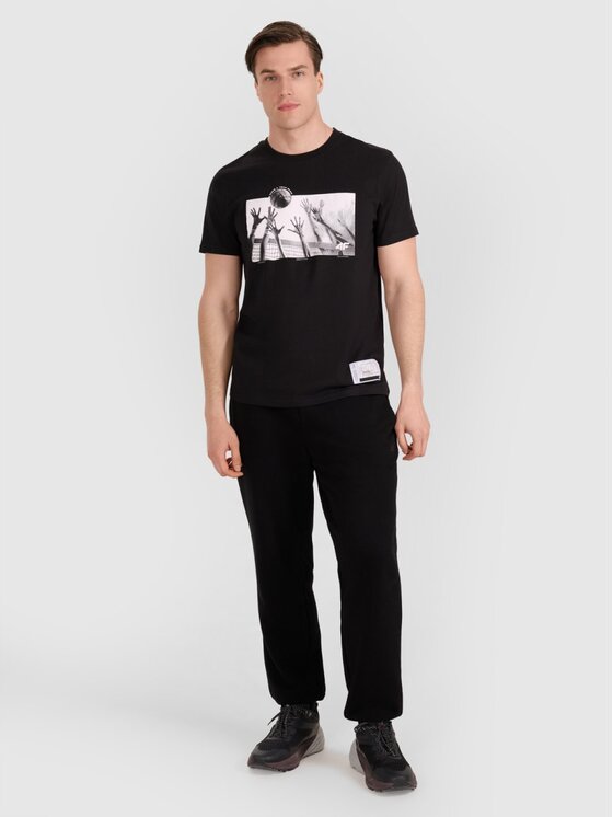 4F 4F T-shirt 4FRAW25TTSHM3319-20S Nero Regular Fit