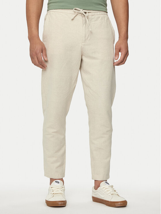 Mustang Mustang Stoffhose Milano 1015156 Beige Tapered Fit