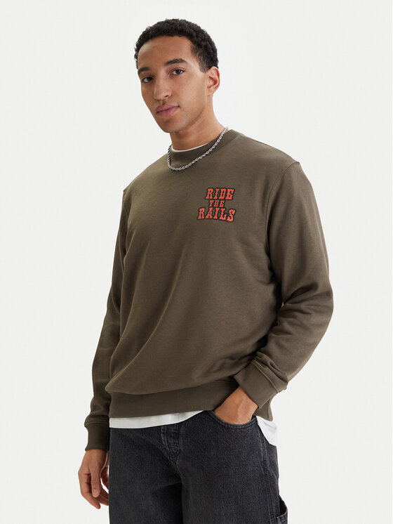 Element Element Суитшърт Timber Boxcar Cr ELYSF00312 Каки Regular Fit