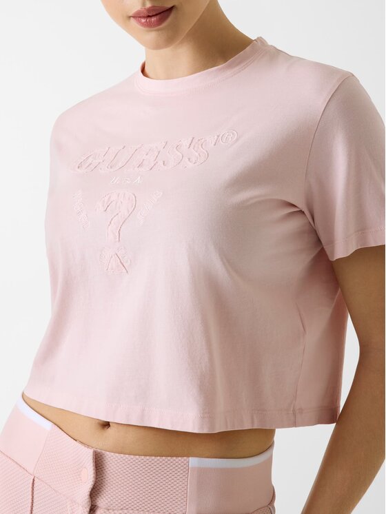 Guess Guess T-Shirt 181886 Różowy Classic Fit