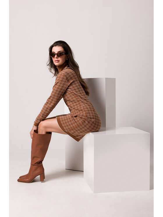 BeWear BeWear Sweter BK103 Pomarańczowy Comfortable Fit