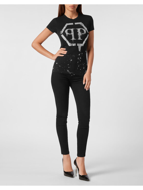 PHILIPP PLEIN PHILIPP PLEIN T-Shirt 2257 Czarny Regular Fit