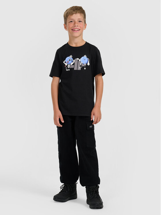 4F 4F T-Shirt CHRISTMAS DROP Czarny Regular Fit