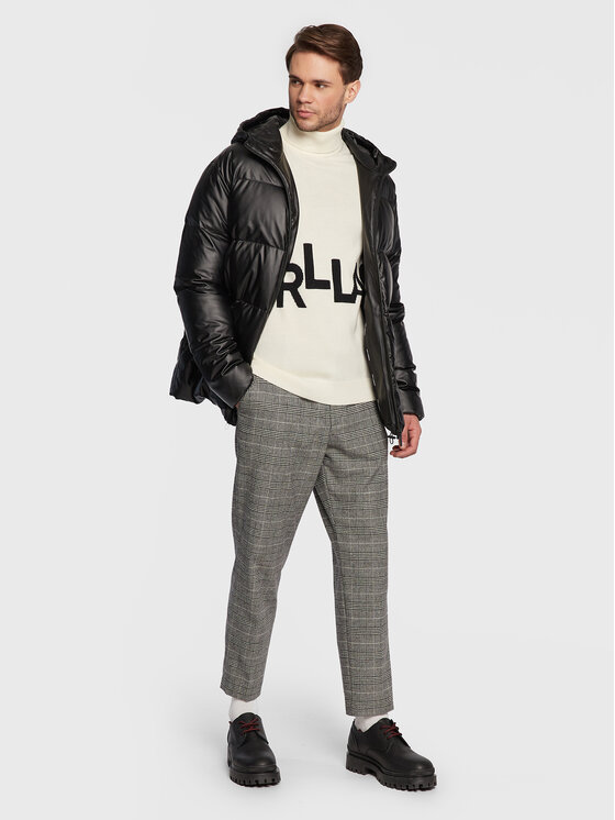 KARL LAGERFELD KARL LAGERFELD Jakna iz umetnega usnja 505045 524549 Črna Regular Fit