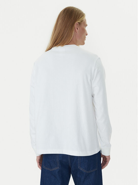 Calvin Klein Calvin Klein S dlhými rukávmi Standard Logo LV04LD232G Biela Relaxed Fit