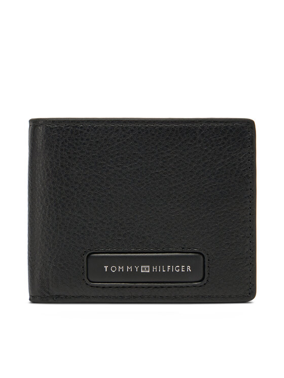 Tommy Hilfiger Veľká pánska peňaženka Th Monogram Mini Cc Wallet AM0AM13251 Čierna