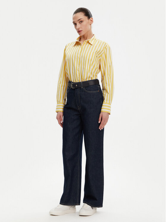 Tommy Hilfiger Tommy Hilfiger Cămașă WW0WW45612 Galben Relaxed Fit