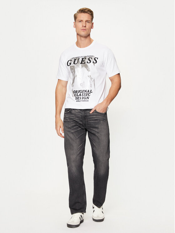 Guess Guess Tricou M4BI47 J1314 Alb Slim Fit