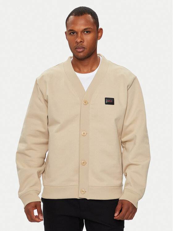 HUGO Hugo Kardiganas Dacardigo 50516705 Smėlio Relaxed Fit