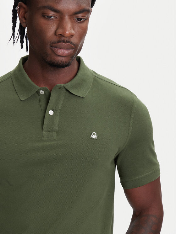 United Colors Of Benetton United Colors Of Benetton Polo 3089J3179 Zelena Regular Fit