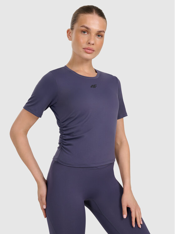 4F 4F Koszulka techniczna YOGA Granatowy Slim Fit