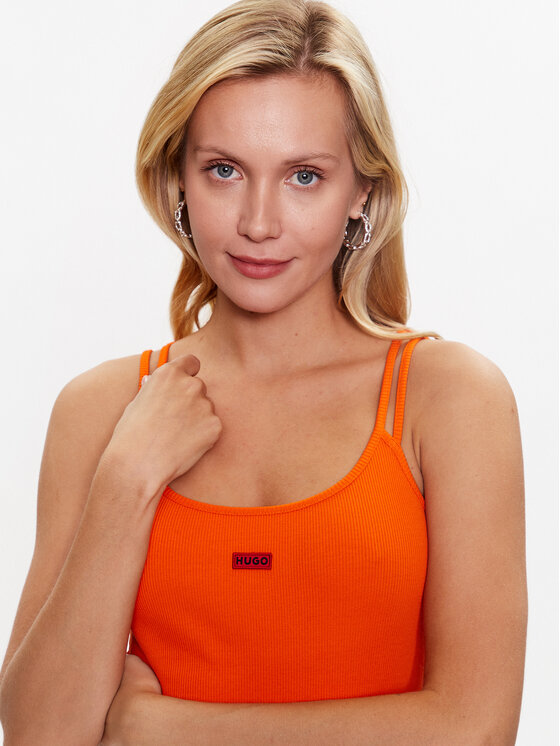 HUGO Hugo Sukienka codzienna Nirabel 50486561 Pomarańczowy Slim Fit