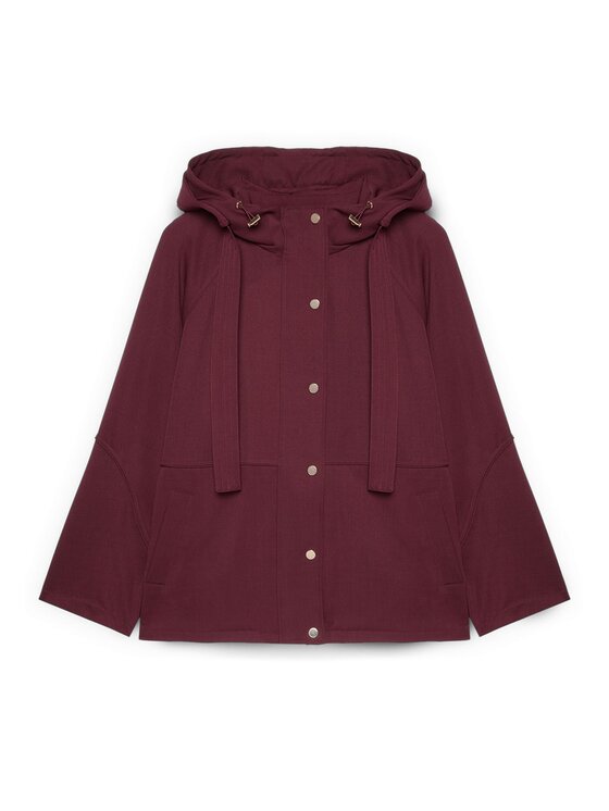 Fiorella Rubino Fiorella Rubino Cappotto invernale 8023T000371N026 Bordeaux A-Line Fit