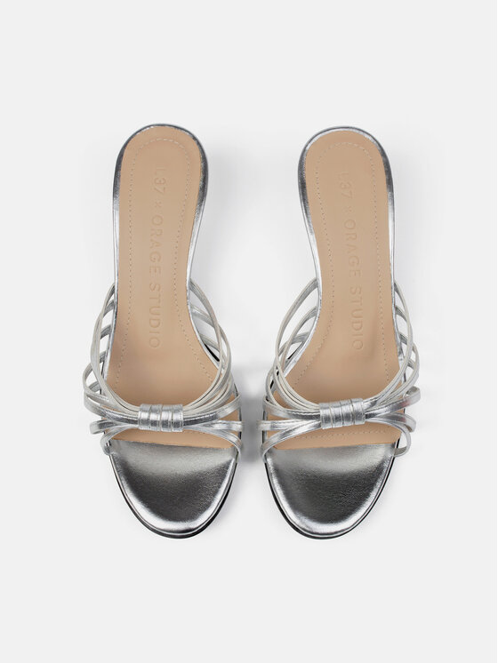 L37 L37 Klapki ASTRID 39 Srebrny