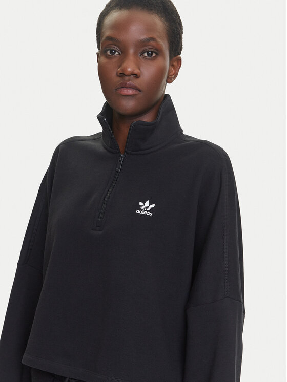 adidas adidas Bluză Essentials French Terry IW5726 Negru Oversize