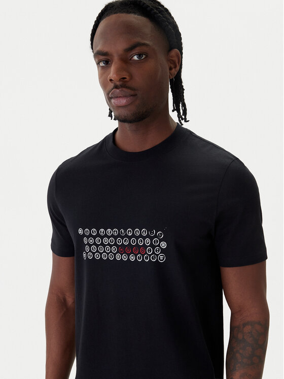 HUGO HUGO T-shirt Deyss 50553755 Nero Regular Fit