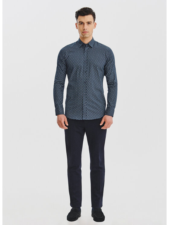 Pako Lorente Pako Lorente Koszula P25WN-1X-032 Granatowy Slim Fit