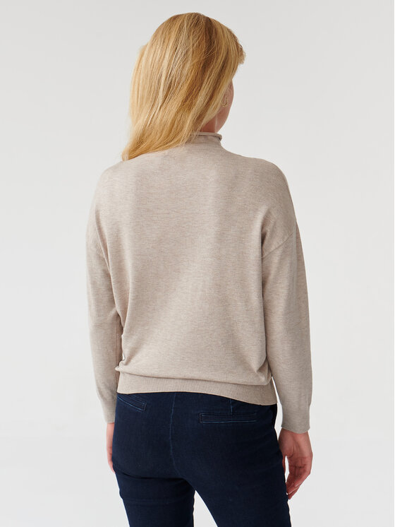 Tatuum Tatuum Sweter Navi T2318.097 Beżowy Regular Fit