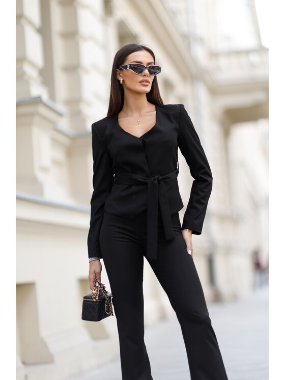LilaLou LilaLou Garnitur Giselle Czarny Regular Fit