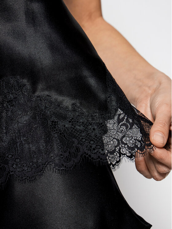Simone Pérèle Simone Pérèle Zgornji del pižame Nocturne 17F900 Črna Comfort Fit
