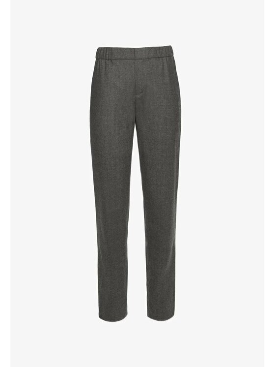 La Mania La Mania Kalhoty z materiálu CLASSIC Šedá Classic Fit