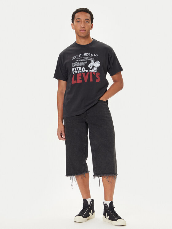 Levi's® Levi's® Jeansy Capri 478™ 004A8-0003 Černá Baggy Fit