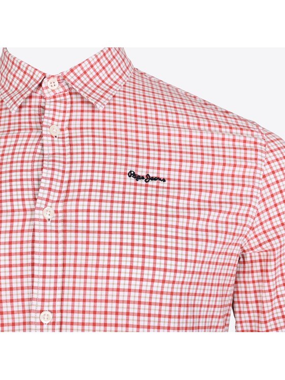 Pepe Jeans Pepe Jeans Koszula PM307645 732 Czerwony Slim Fit