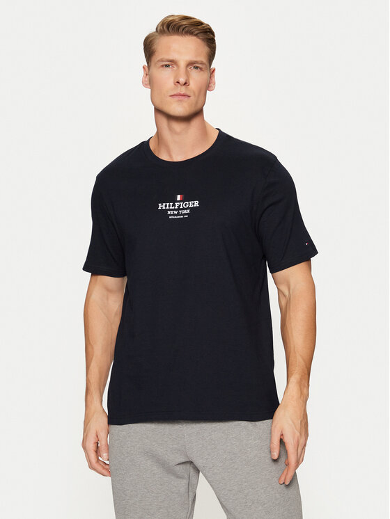 Tommy Hilfiger Tričko MW0MW38980 Tmavomodrá Regular Fit