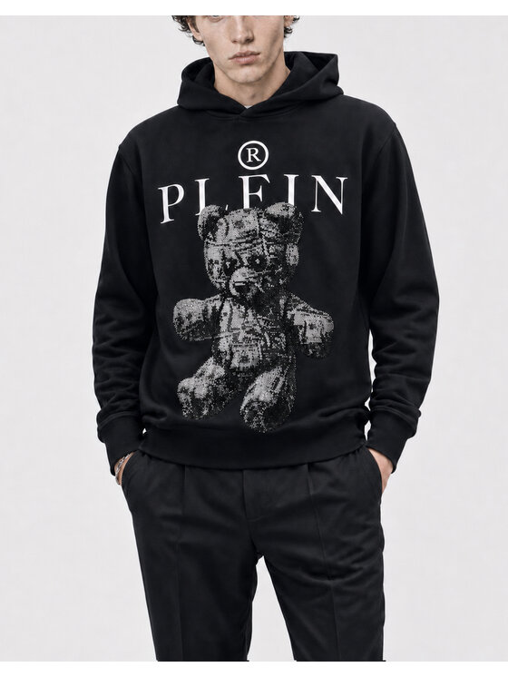 PHILIPP PLEIN PHILIPP PLEIN Mikina 31602 Černá Regular Fit