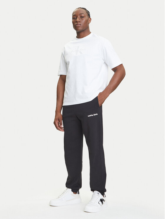 Calvin Klein Jeans Calvin Klein Jeans Majica Hero Monologo LV04RB295G Bela Relaxed Fit