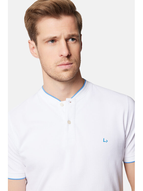 Lancerto Lancerto Polo Robbie PO073124000011 Biały Regular Fit