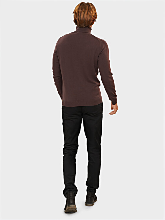 Evenemen Evenemen Sweter Golf Brązowy Slim Fit