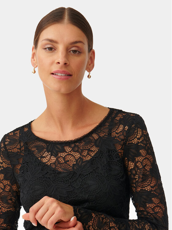 TATUUM Tatuum Blúzka Larena T2322.050 Čierna Slim Fit
