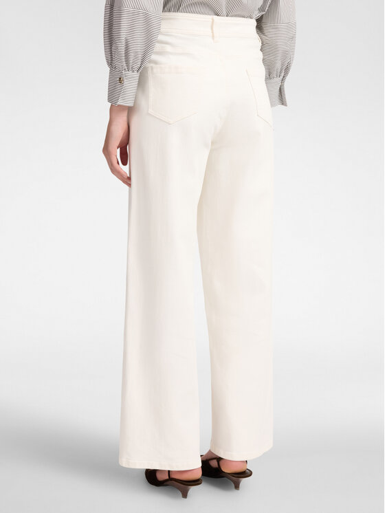 Elena Mirò Elena Mirò Pantaloni di tessuto P498P000324N011 Bianco A-Line Fit