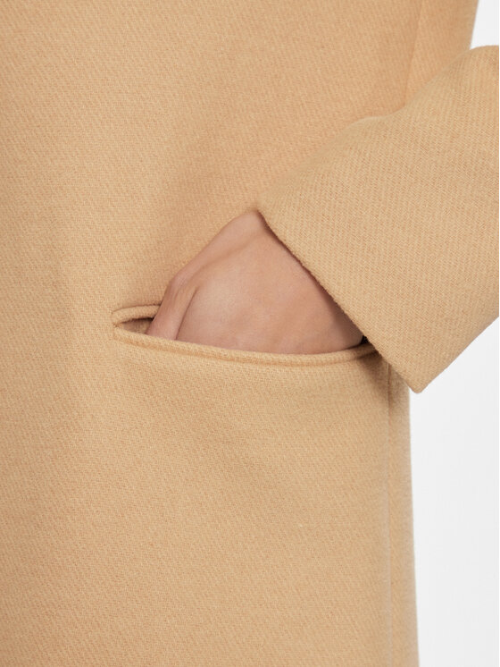 Tommy Jeans Tommy Jeans Vuneni kaput DW0DW17232 Bež Relaxed Fit